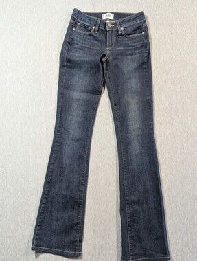 Paige Skyline Bootcut Jeans Women's 24 Dark Wash Blue